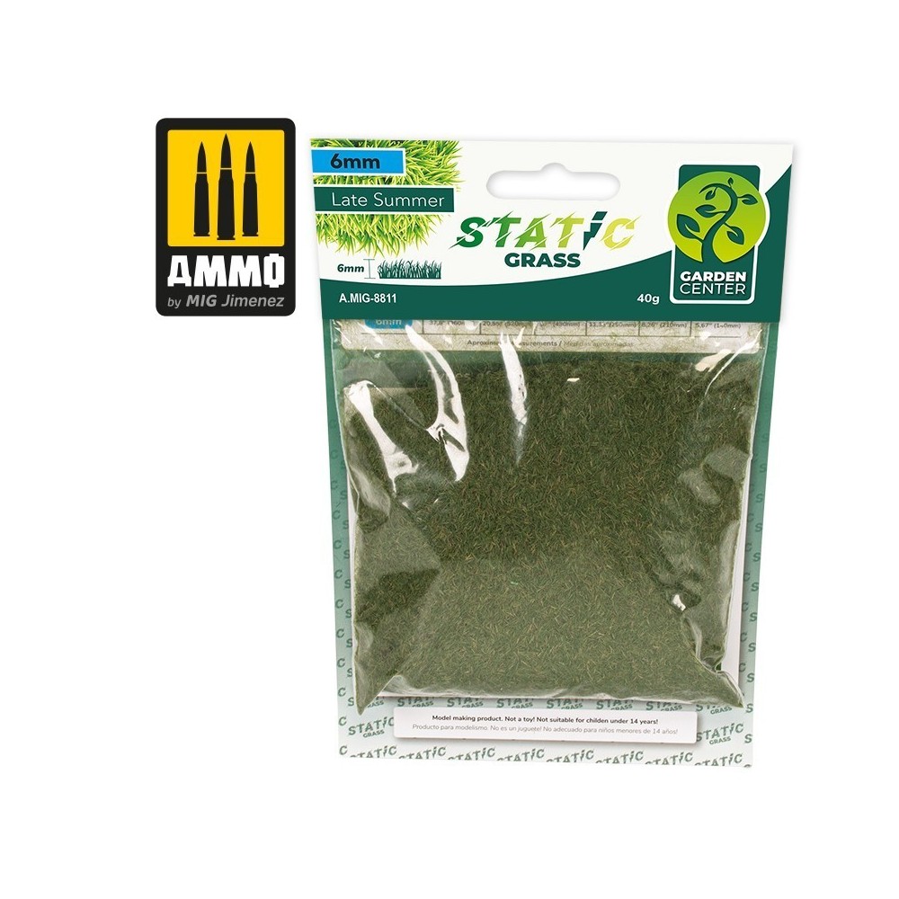 40g d'herbe statique vert 9mm - A.MIG-8811