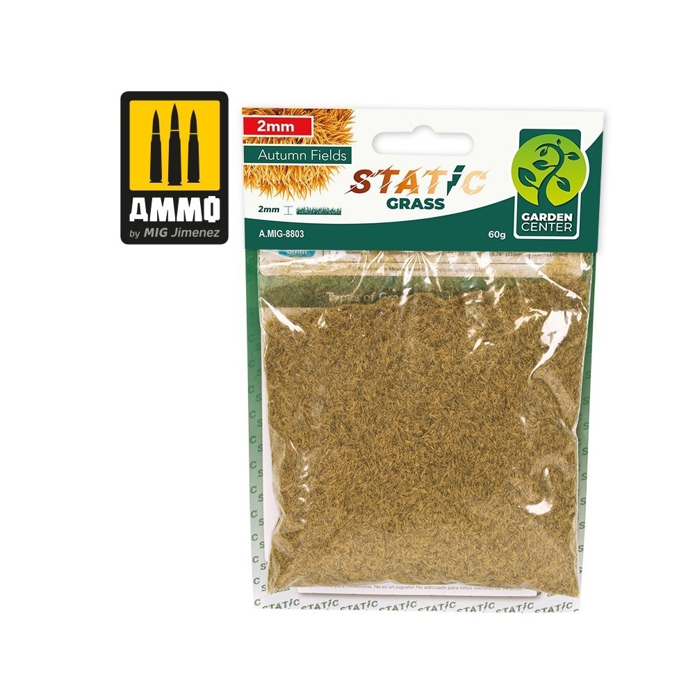 60g d'herbe statique couleur Champs d’automne - 2mm - A.MIG-8803
