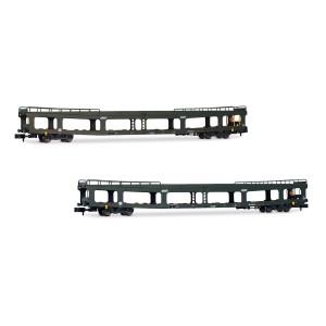 2 wagons porte autos DD DEV 66, SNCF, Ep IV - ARNOLD HN4411 - N 1/160