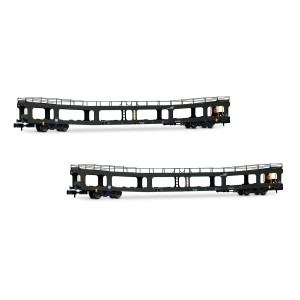 2 wagons porte autos DD DEV 66, SNCF, Ep IV - ARNOLD HN4412- N 1/160