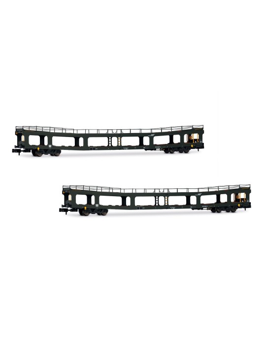 2 wagons porte autos DD DEV 66, SNCF, Ep IV - ARNOLD HN4412- N 1/160
