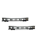 2 wagons porte autos DD DEV 66, SNCF, Ep IV - ARNOLD HN4412- N 1/160