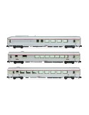 3 voitures inox TEE, Sncf - Paris - Ruhr, Ep IV - N 1/160 - ARNOLD HN4444