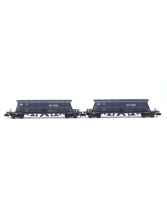Wagons-trémies SNCF Faoos « S.G.W. / SITRAM », 4 essieux, transport charbon, époque IV Arnold HN6616 – N 1/160