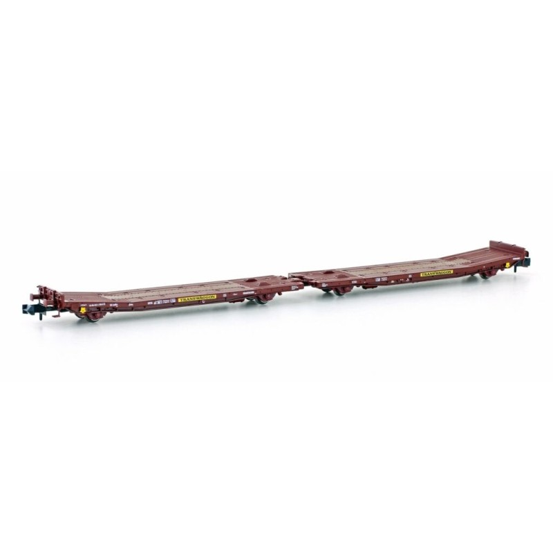 Wagon plat double TWA 800A DR époque IV – Hobbytrain H23785 – N 1:160
