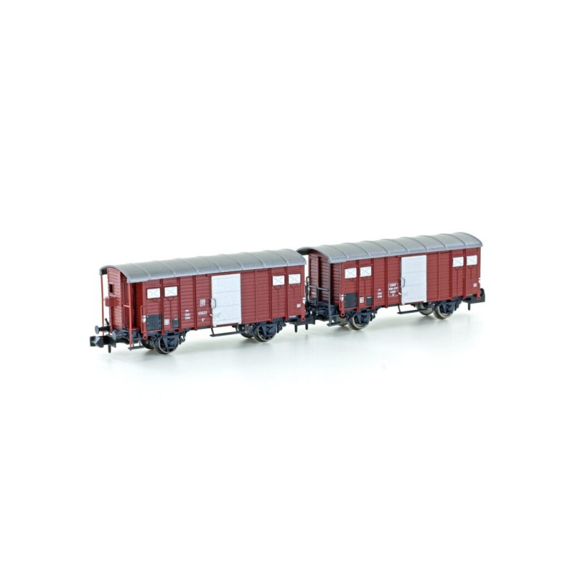 Wagons couverts K3 SBB époque III – Hobbytrain H24250 – N 1:160