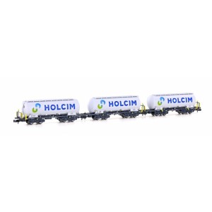 3 wagons silo Uacs Holcim époque VI – Hobbytrain H23492 – N 1:160