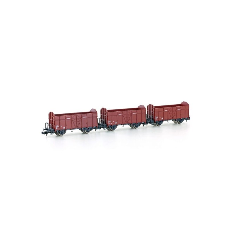 Wagons ouverts Fbkk SBB époque IV – Hobbytrain H24301 – N 1:160