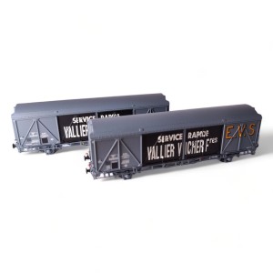 2 wagons EVS “VALLIER VICHER” – SNCF – époque IV/V – Trains160 16047 – N 1/160