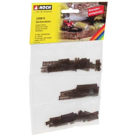 Clôtures de jardin – NOCH 33096 – N – Pack de 72 sections