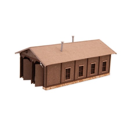 Hangar à locomotives « Bergün » – NOCH 63025 – N – Kit Laser-Cut
