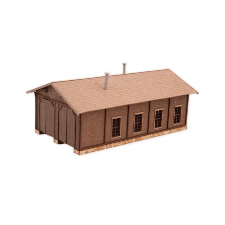 Hangar à locomotives « Bergün » – NOCH 63025 – N – Kit Laser-Cut