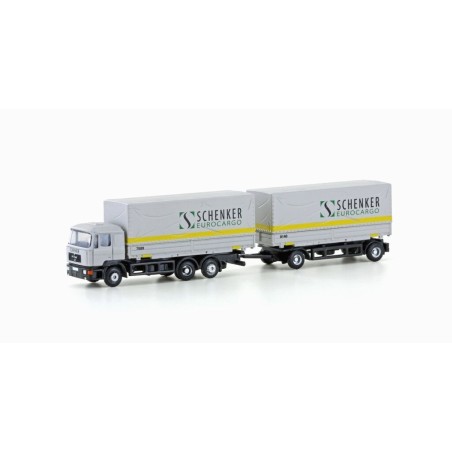 Camion double remorque MAN F90 3 essieux « Schenker Cargo » – miNis LC4633 – N 1:160