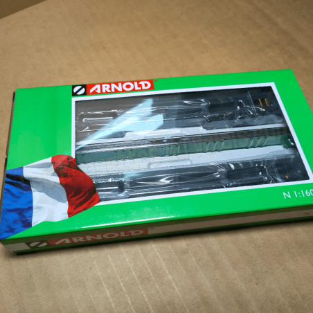 2 wagons porte autos DD DEV 66, SNCF, Ep IV - ARNOLD HN4411 - N 1/160