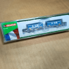 Wagon porte-conteneurs SNCF Novatrans Sgss 60’, conteneurs T.T.S. x2, gris, époque V Arnold HN6582 – N 1/160