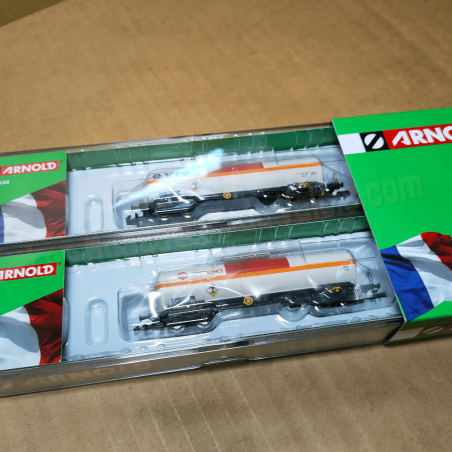 Coffret de 2 wagons-citernes SNCF - VTG et Ermewa - Arnold HN6634 - N 1/160