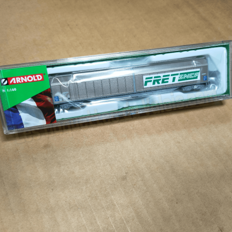 Wagon couvert SNCF Habbins à parois coulissantes « FRET », 4 essieux, époques IV–V Arnold HN6636 – N 1/160