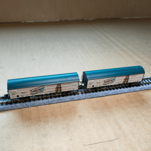 Wagons couverts RENFE JPD « San Miguel », livrée publicitaire, époque V Arnold HN6704 – N 1/160