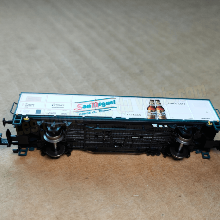 Wagons couverts RENFE JPD « San Miguel », livrée publicitaire, époque V Arnold HN6704 – N 1/160