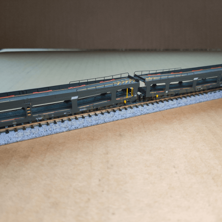 2 wagons porte autos DD DEV 66, SNCF, Ep IV - ARNOLD HN4411 - N 1/160