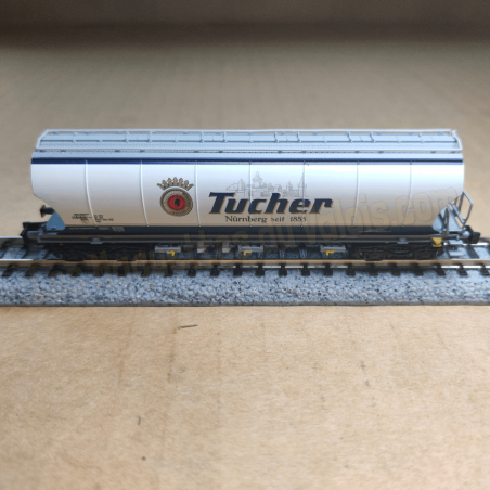 Wagon-trémie céréalier 4 essieux bleu clair « Tucher », ép. V-VI, Arnold HN6708, 1/160