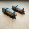 2 Wagons citernes SNCF "SHELL" 3 essieux - Arnold HN6609- N 1/160 - ép. IV