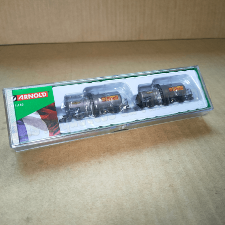 2 Wagons citernes SNCF "SHELL" 3 essieux - Arnold HN6609- N 1/160 - ép. IV