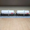 2 wagons-citernes à 3 essieux gris SNCF, AVIA, ép. IV, Arnold HN6676, 1/160