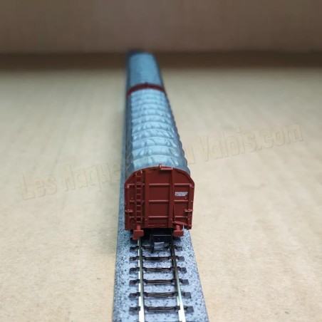 Wagons bâchés RENFE type Lis, logo Transfesa moderne, 2 essieux, époque V - arnold HN6711 – N 1/160