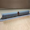 Wagons bâchés RENFE type Lis, logo Transfesa moderne, 2 essieux, époque V - arnold HN6711 – N 1/160