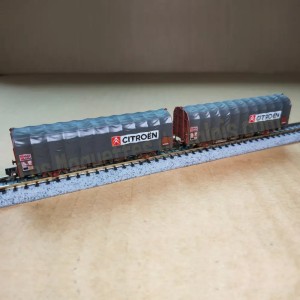 Coffret de 2 wagons bâchés « Citroën » - Arnold HN6712 - N 1/160 - SNCF ,ép. IV-V
