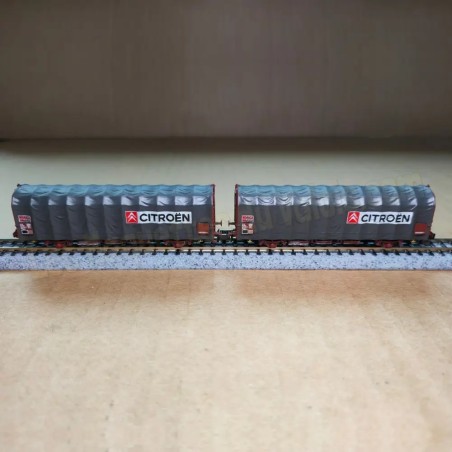 Coffret de 2 wagons bâchés « Citroën » - Arnold HN6712 - N 1/160 - SNCF ,ép. IV-V