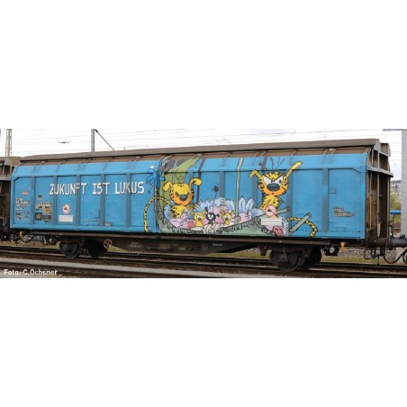 Wagon parois coulissantes Hbbillns – SBB “Graffiti / Luxus” – Hobbytrain H24666 – N 1/160