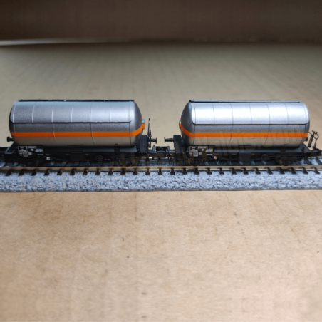 Wagons-citernes gaz SNCF « Algeco », 2 essieux, époque IV Arnold HN6525 – N 1/160
