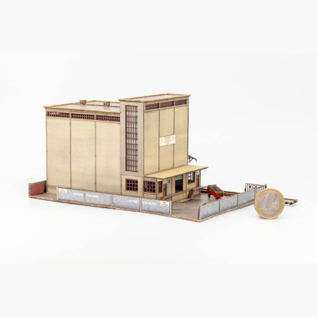 Silo céréalier béton fabriqué en laser cut.