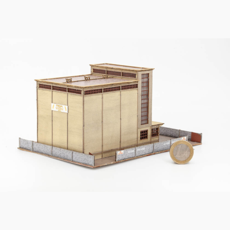 Silo céréalier béton fabriqué en laser cut.