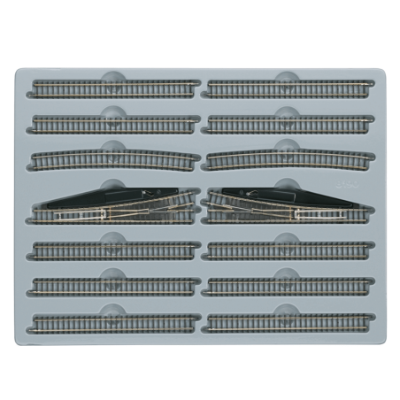Coffret d’extension E avec aiguillages manuels – Märklin 8190 – Z 1:220