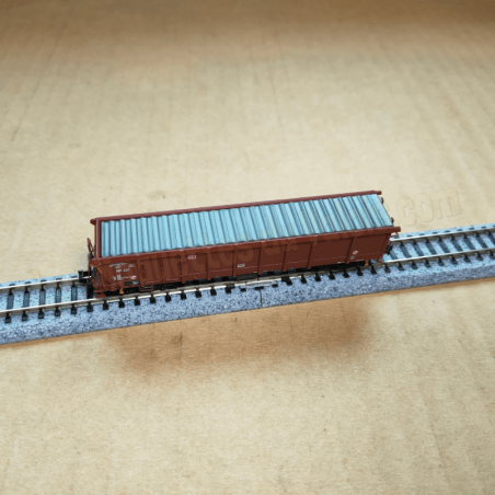 Wagon gondole Tamns 893 toiture coulissante – Minitrix 15992 – Échelle N (1:160)