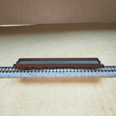 Wagon plat Res à rebords bas à ranchers (patiné) – N 1:160 – Ép VI – Minitrix 18526