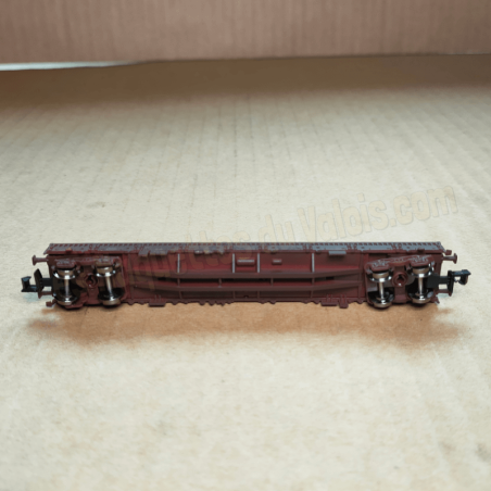 Wagon plat Res à rebords bas à ranchers (patiné) – N 1:160 – Ép VI – Minitrix 18526