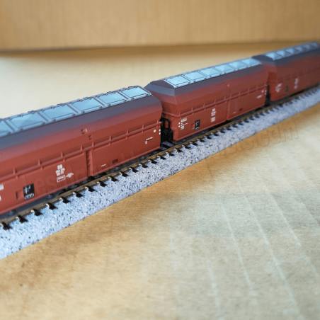 3 wagons trémies type Kkt-57, Ep III – DB – Minitrix 18268 – Échelle N (1:160)