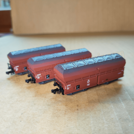 3 wagons trémies type Kkt-57, Ep III – DB – Minitrix 18268 – Échelle N (1:160)