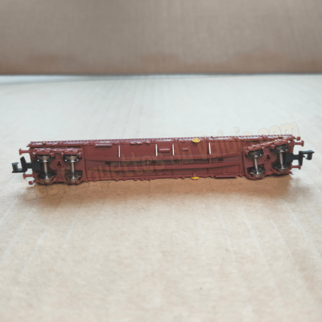 2 wagons plats « Uas » chargés de rails – Minitrix 18290 – N 1 :160 – SNCF (INFRA), époque VI