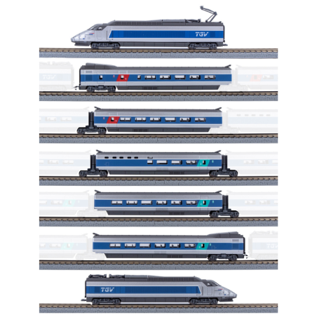Coffret TGV PSE Atlantique, SNCF, EP V - Analogique, Azar models T01-AB1A - Z 1/220