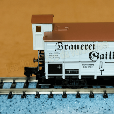 Wagon isotherme G02 pour le transport de bière, Häberlen, KWSt.E - Minitrix 18994 - N 1:160 – Époque I