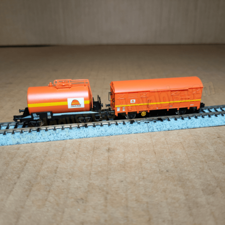 Coffret wagons-citernes + wagon couvert G4 Colas Rail, ép. V, Arnold HN6679, N 1/160
