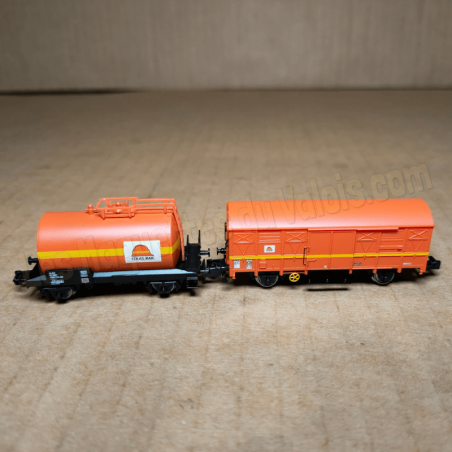 Coffret wagons-citernes + wagon couvert G4 Colas Rail, ép. V, Arnold HN6679, N 1/160