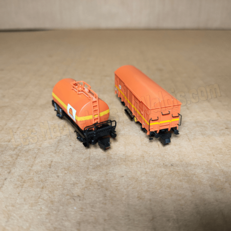 Coffret wagons-citernes + wagon couvert G4 Colas Rail, ép. V, Arnold HN6679, N 1/160