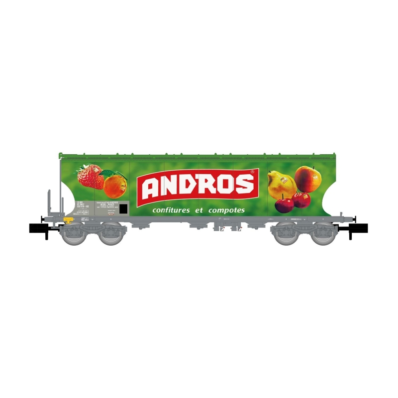 Wagon-trémie pour transport de sucre à 4 essieux – Andros – livrée verte – Arnold HN6733 – SNCF – échelle N – EP V