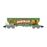 Wagon-trémie pour transport de sucre à 4 essieux – Andros – livrée verte – Arnold HN6733 – SNCF – échelle N – EP V